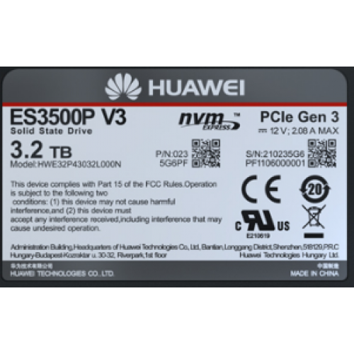 CN2M20FFCN Price Huawei PCIe SSD Card ES3500P NVMe SSD 2T